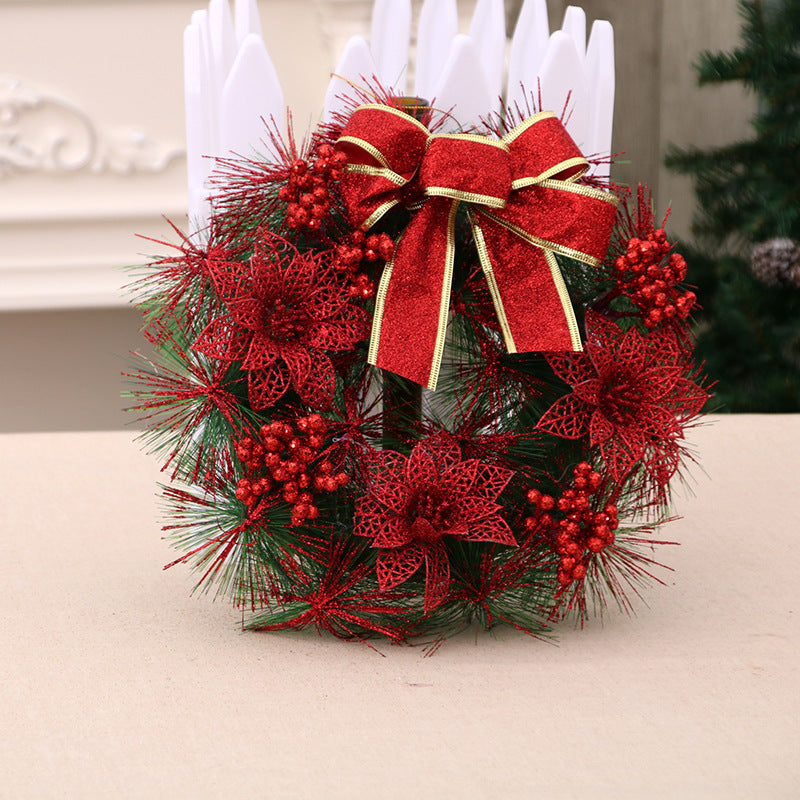 Festive Wreath with Jute and Pinecones