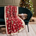 Festive Throw Blanket, Gingerbread Print