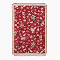 Festive Throw Blanket, Gingerbread Print