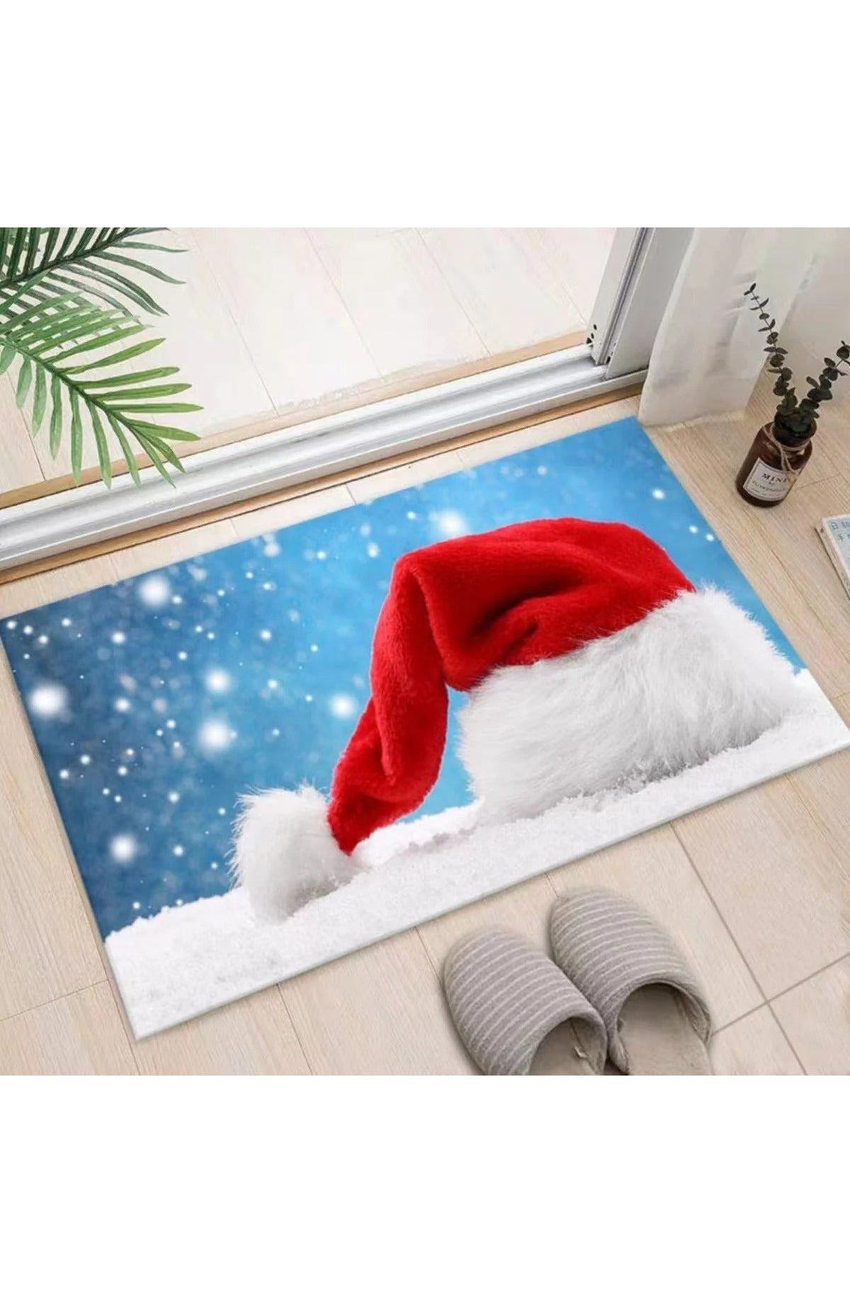 Christmas Door Mat with Santa and Friends
