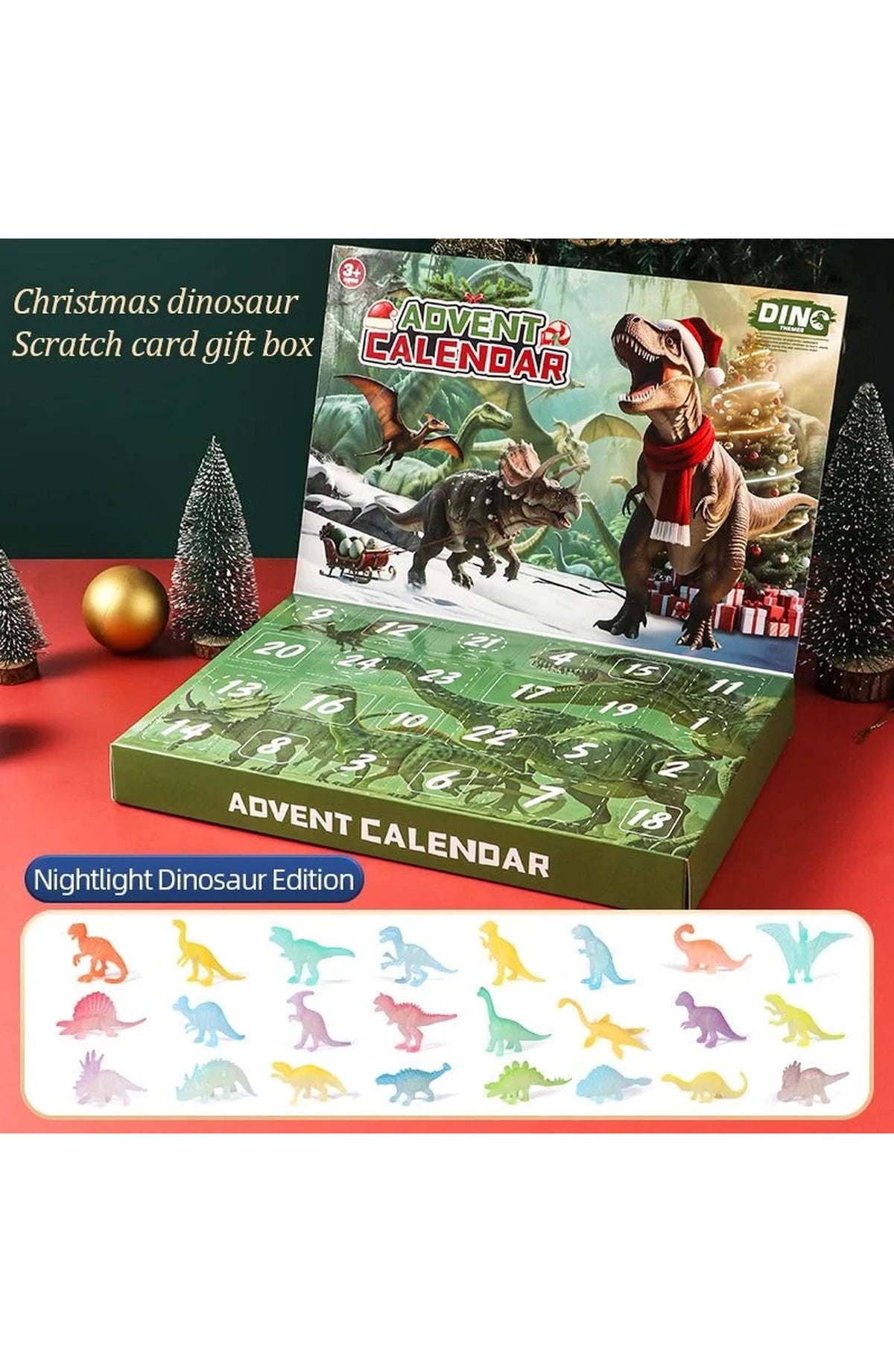 Dinosaur Advent Calendar with 24 Toys