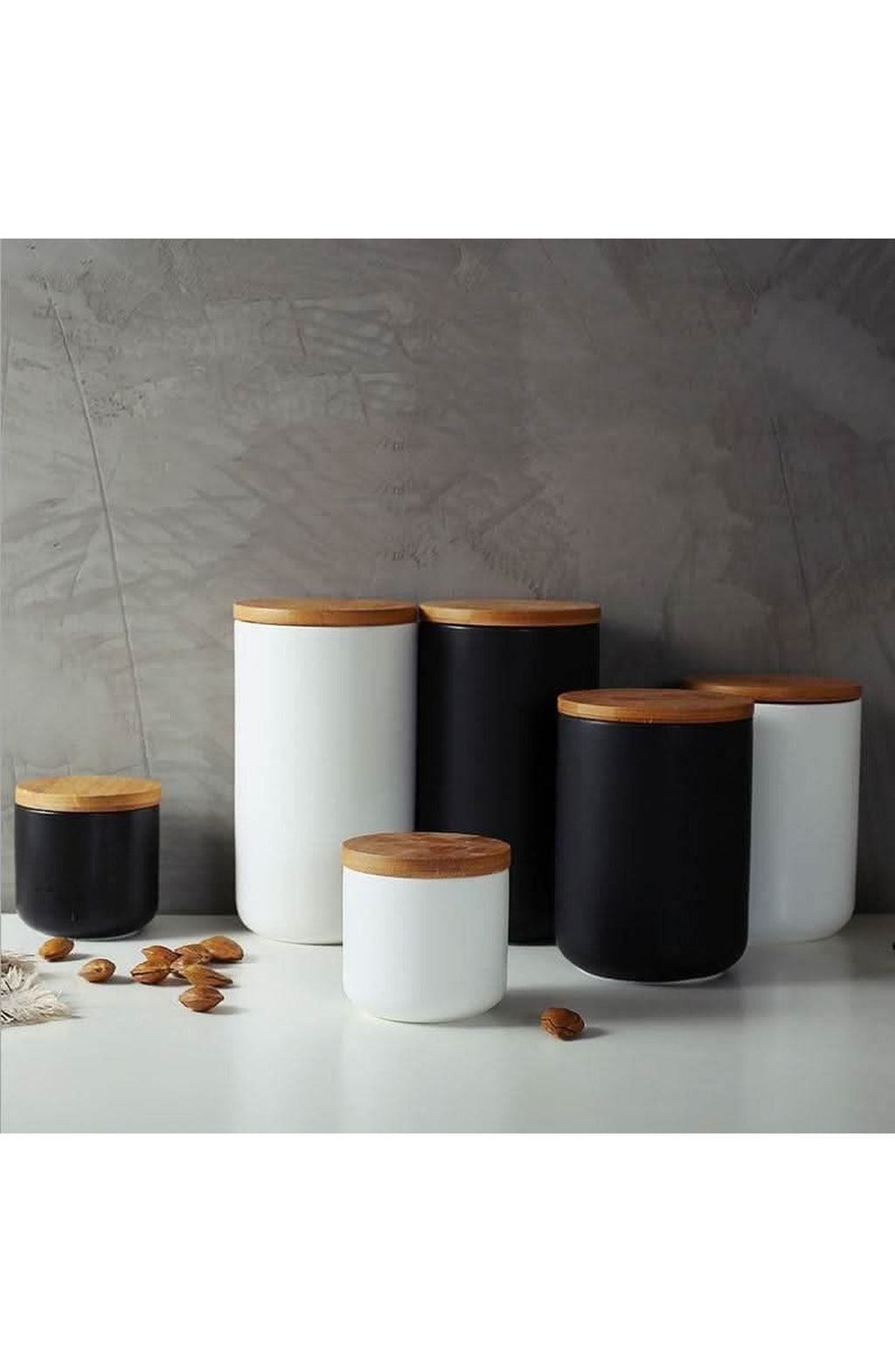 Ceramic Storage Jar with Airtight Bamboo Lid