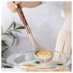 Silicone Utensil Set with Wood and Copper Handles