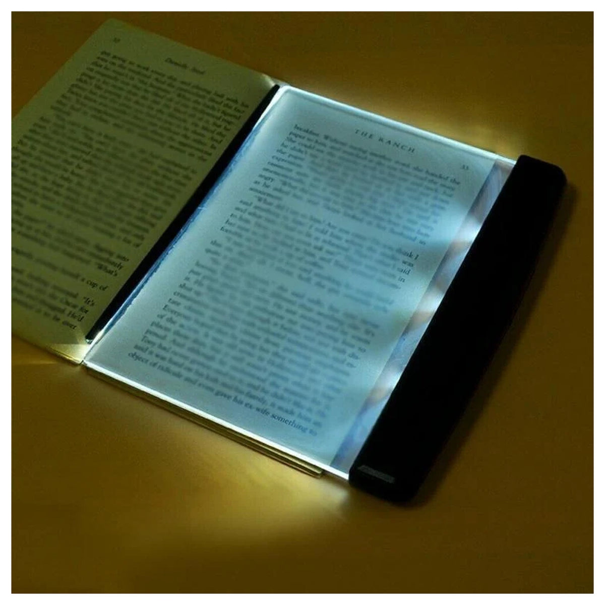 Flat LED Reading Light Panel for Books and Notes