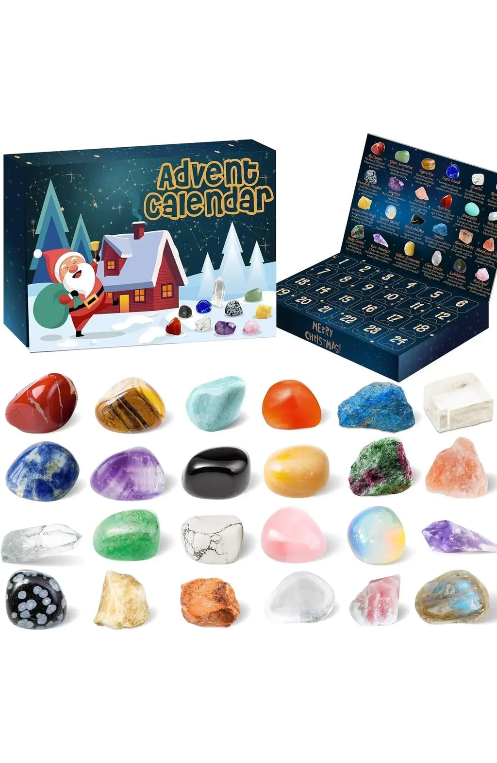 Crystal Advent Calendar with 24 Stones