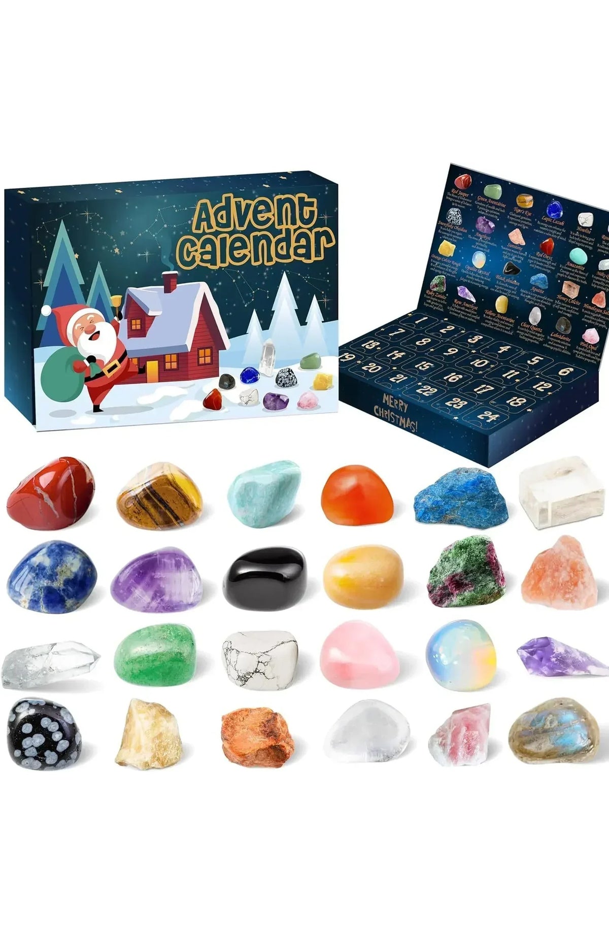 Crystal Advent Calendar with 24 Stones
