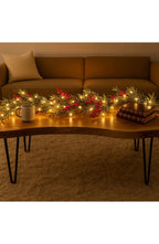 LED Christmas Garland with Red Berries 1.8 m